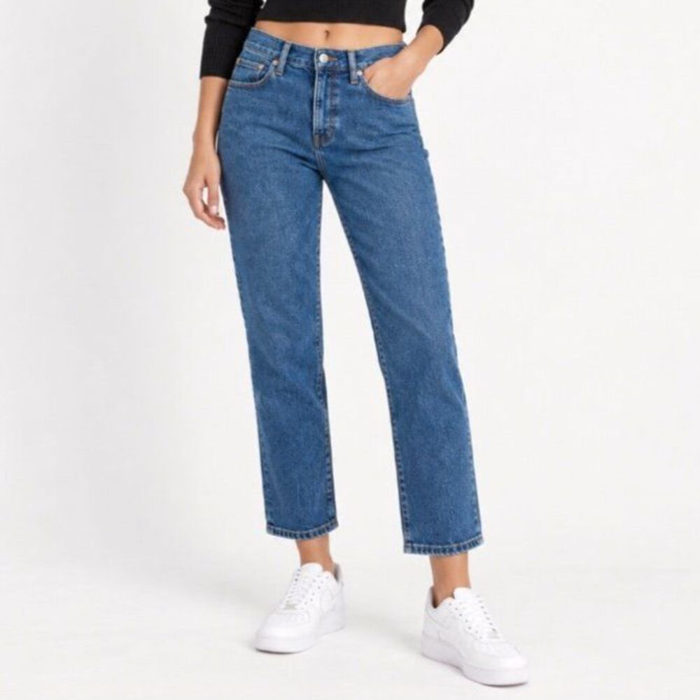 Madewell The Mid Rise Perfect Vintage Jeans Size 28 Straight Leg Cropped